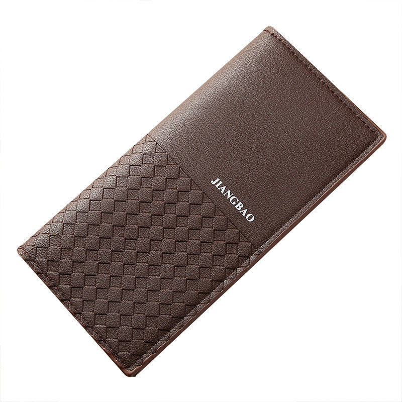Men's Long Hot Korean Style Plaid Trendy Men's Wallet