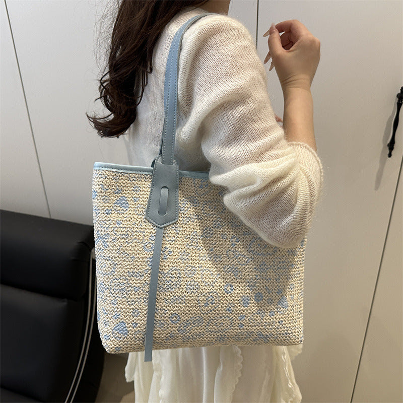 Korean Style Printed Woven Texture Leisure Bags