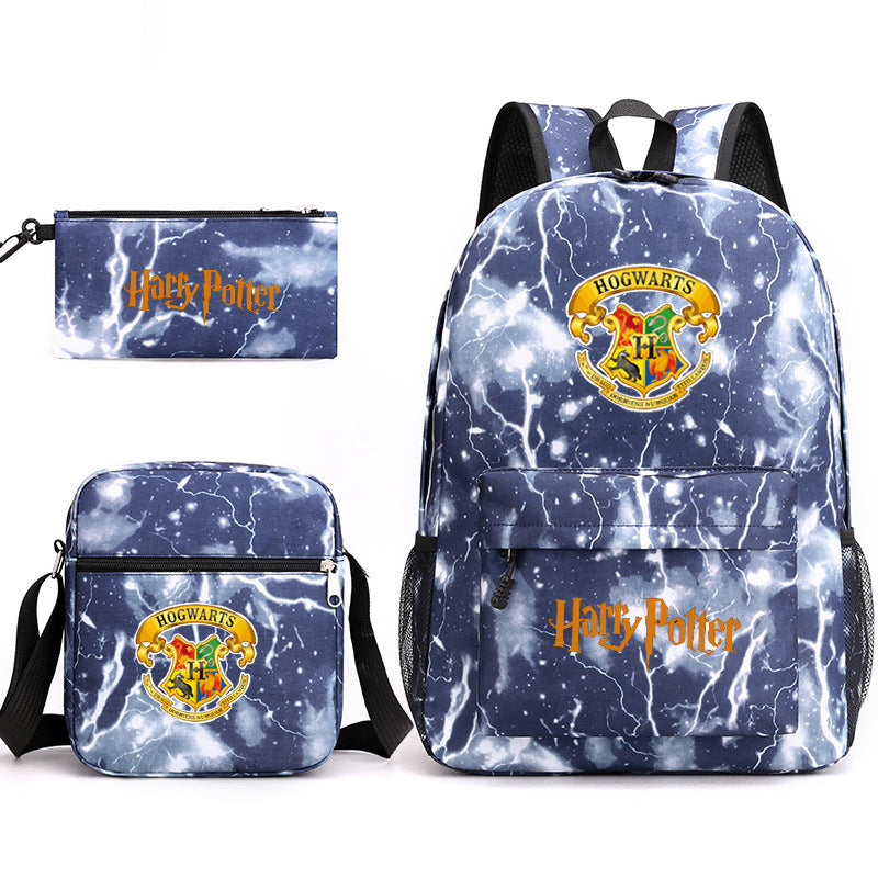 Graceful Harry Potter Pattern Pencil Three-piece Backpacks