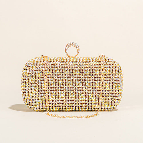 Diamond Studded Hand Dinner King Party Shiny Evening Bags