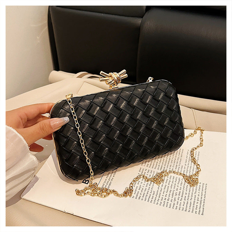 Track Dinner Hand-woven Design Chain Hand-held Bags