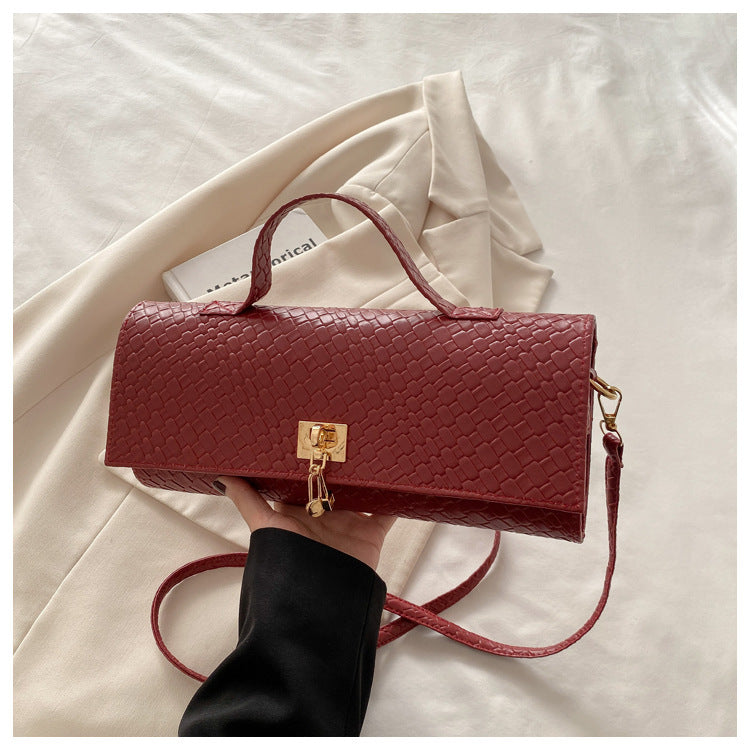 Women's Solid Color Large Capacity Western Style Lock
