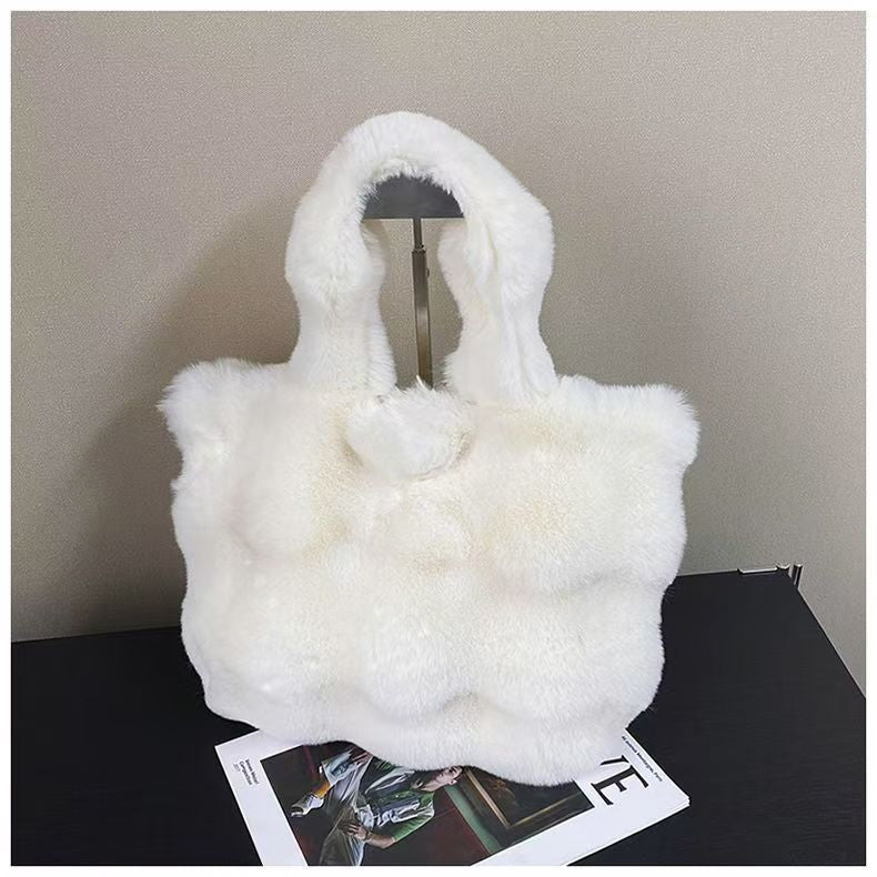 Plush Fashion Easy Matching Large Capacity Shoulder Bags