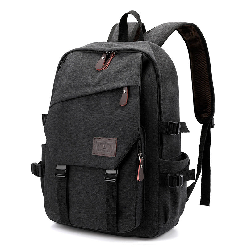 Men's Retro Canvas Trendy Large Capacity College Backpacks