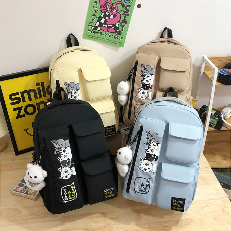 Lightweight High-grade Personality Trendy Junior Fresh Middle School Students' Schoolbags