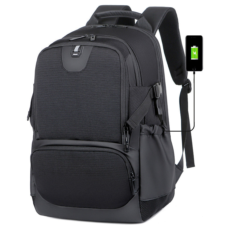 Men's Large Capacity Reflective Waterproof Business Commute Backpacks
