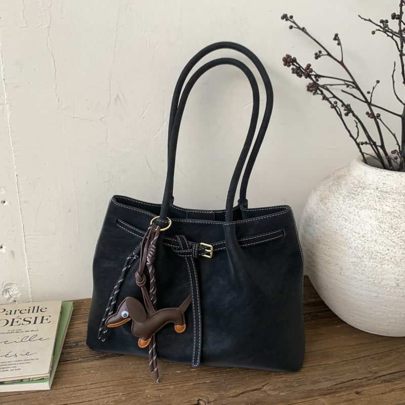 Retro Portable Underarm Winter Fashion Commute Large Women's Shoulder Bag