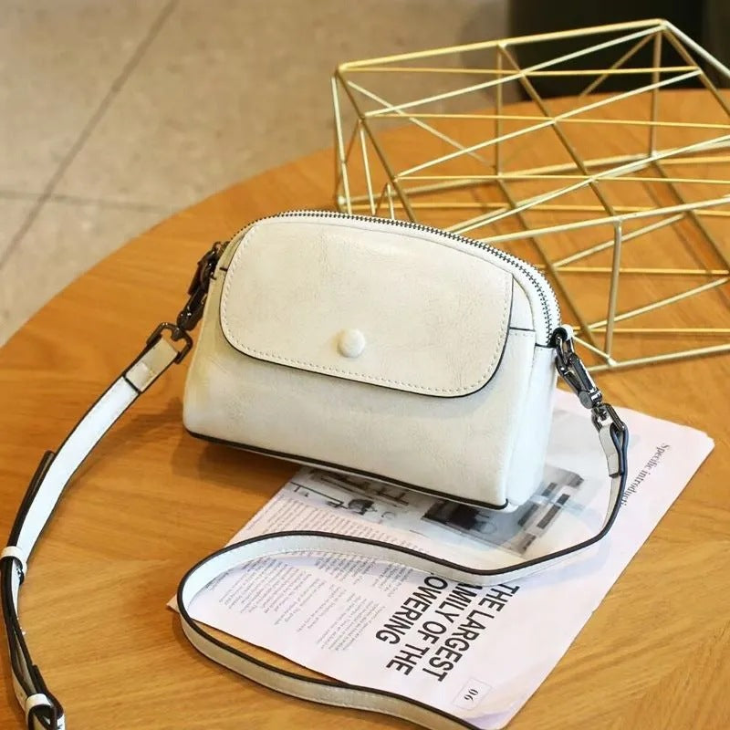 Women's Leather Korean Style Niche Western Mobile Crossbody Bags