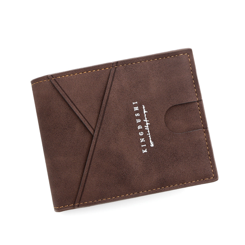 Men's Fashion Short Zipper Thin Multiple Slots Large Capacity Horizontal Business Men's Wallet