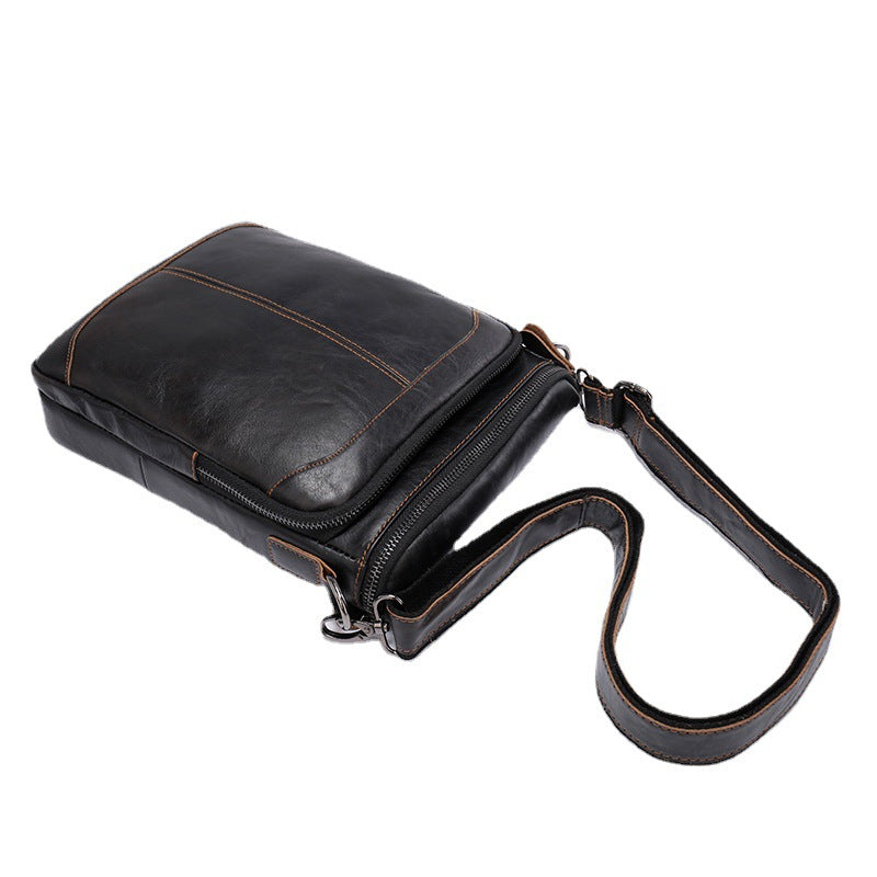 Men's Fashion Retro Style Business First Layer Men's Shoulder Bags