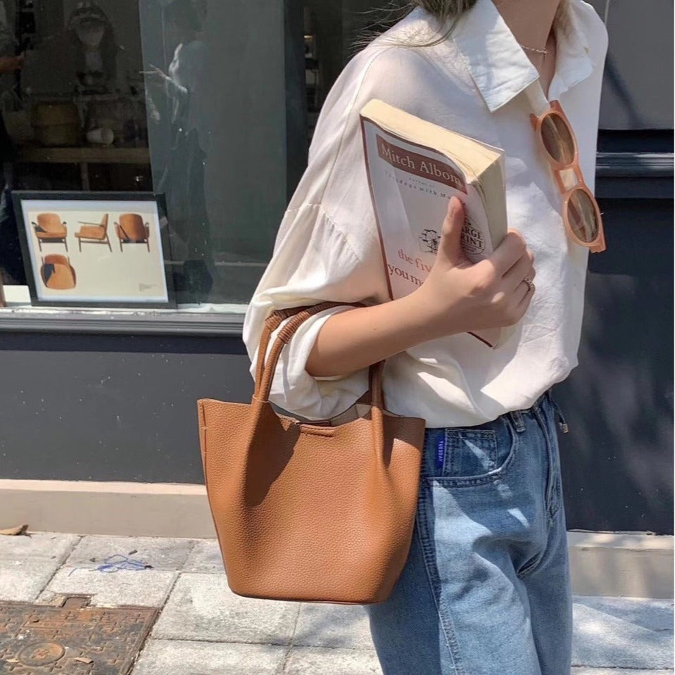 Lady Hand-held Vegetable Basket Processing Top Handbags