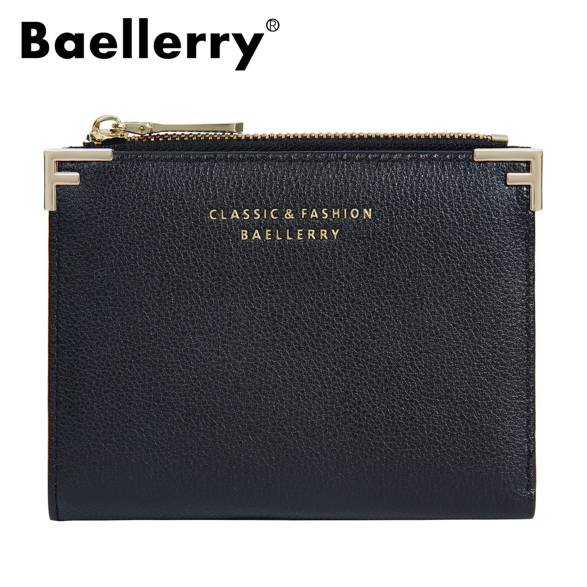 Women's Short Simple Two-fold Zipper Fashion Ladies Wallet