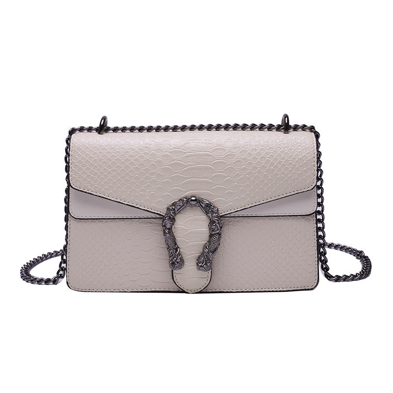 Women's Textured Wine God Snake Head Spring Pattern Women's Shoulder Bag