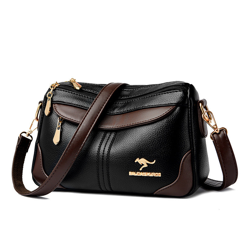 Women's Beautiful Unique Stitching Soft Leather Crossbody Bags