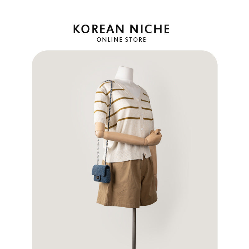 Women's Design Mini Fashionable Diamond Plaid Denim Crossbody Bags