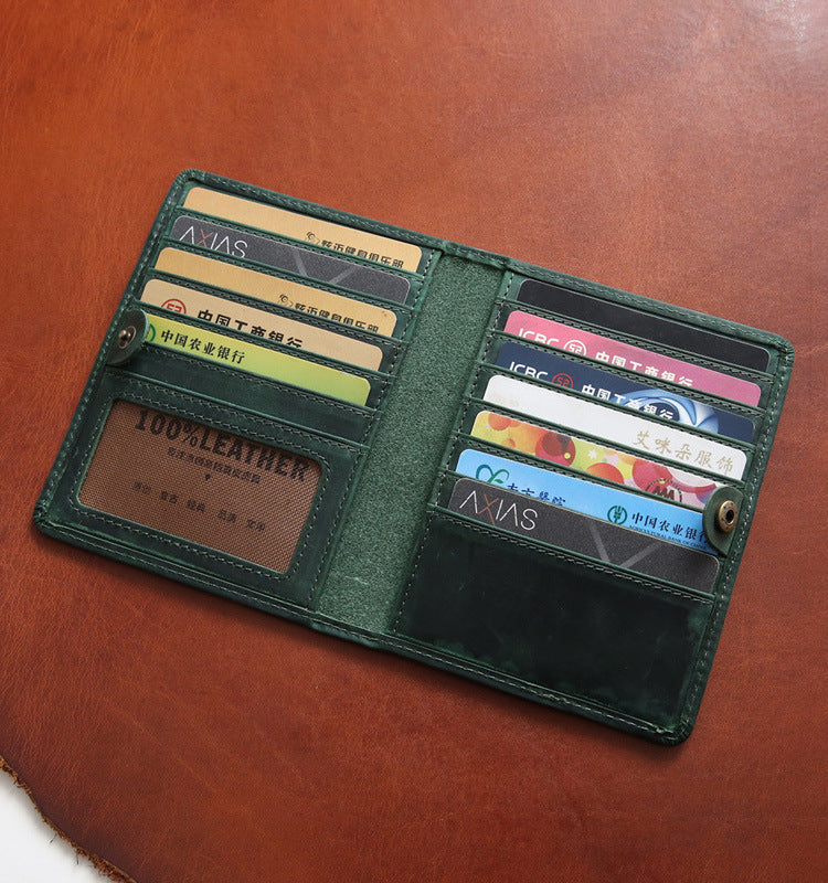 Men's Retro Genuine Leather Driving License Card Holder