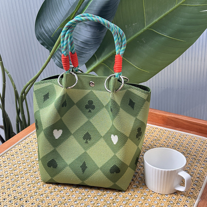 Festival Knitted Portable Out Large Capacity Women's Handbag