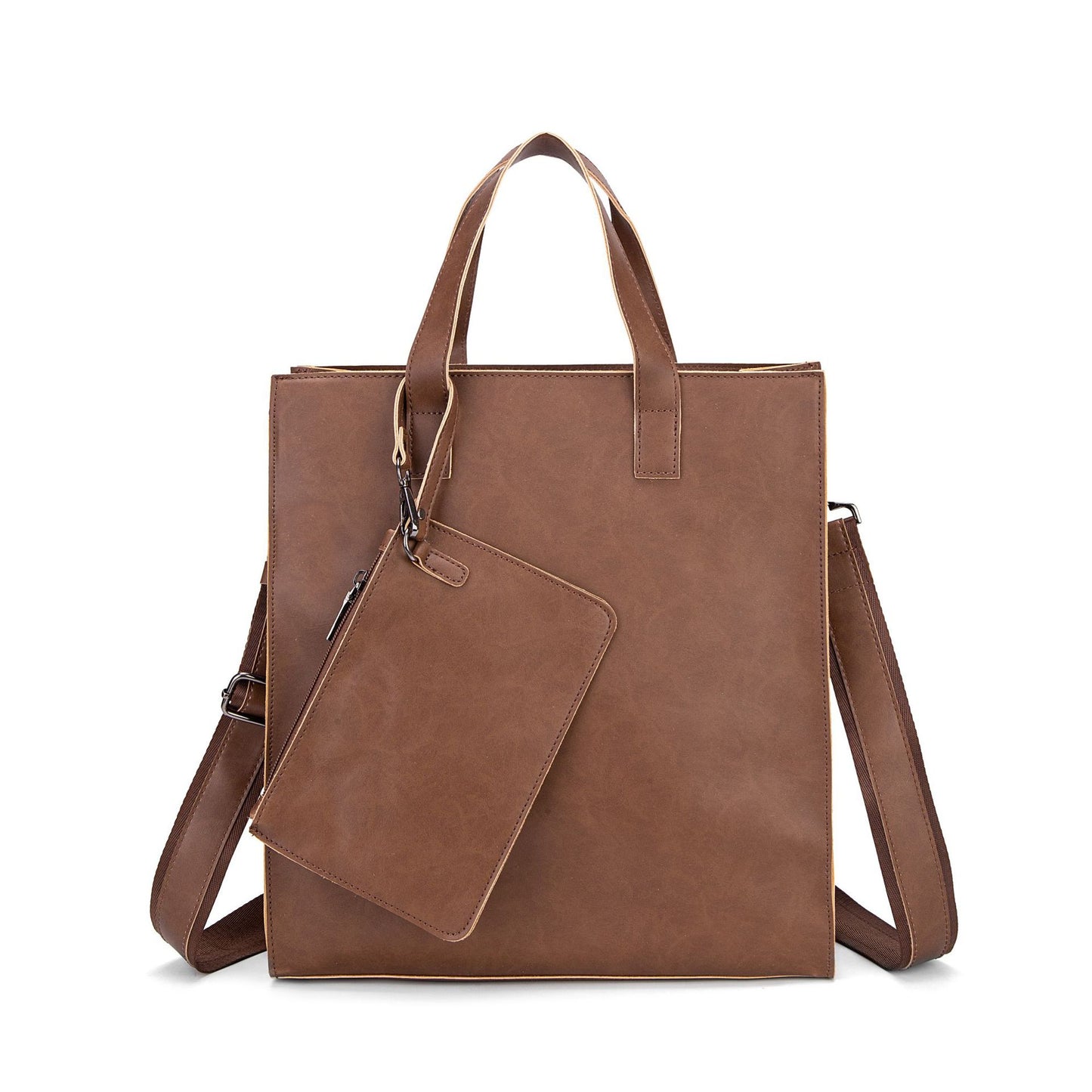 Men's Crazy Horse Leather Multifunctional Large Capacity Men's Handbags