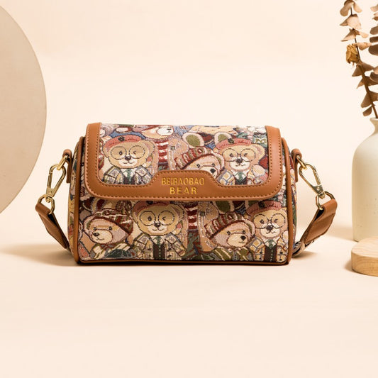 Fashion Color Contrast Single Room White Western Style Shoulder Bags