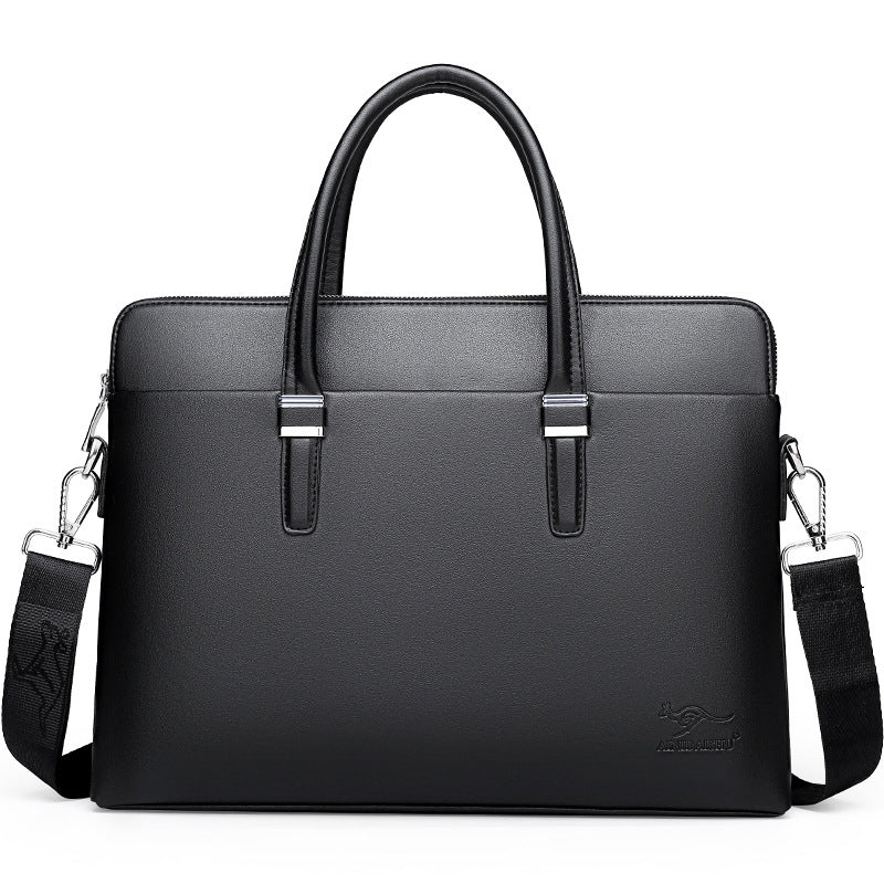 Men's Cool Business Computer Soft Leather Men's Handbags