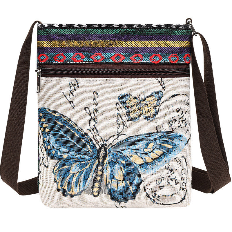 Women's Elephant Owl Shopping Canvas Trendy Women's Messenger Bag