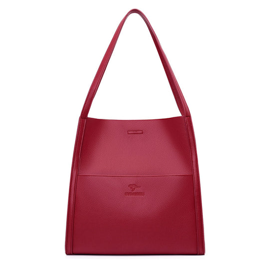 Women's Quality Simple Solid Color Shopping Sense Shoulder Bags