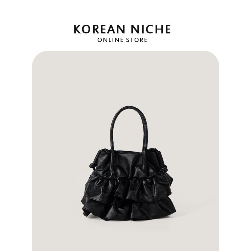 Women's Attractive Graceful Korean Pleated Ruffled Crossbody Bags