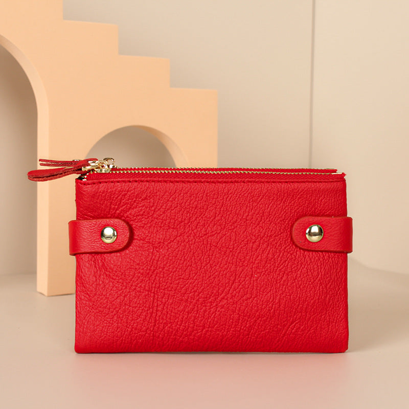 Genuine Leather First Layer Cowhide Korean Purses