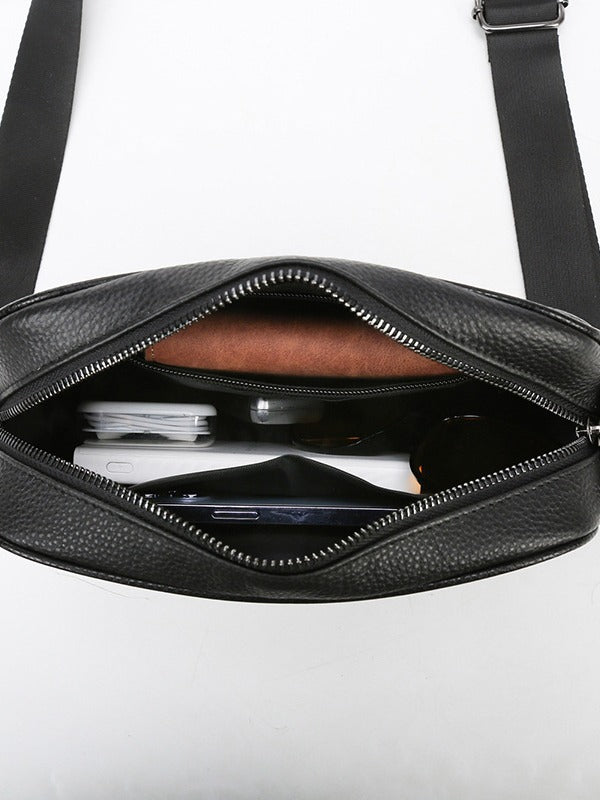 Men's Leather First Layer Cowhide Horizontal Men's Shoulder Bags