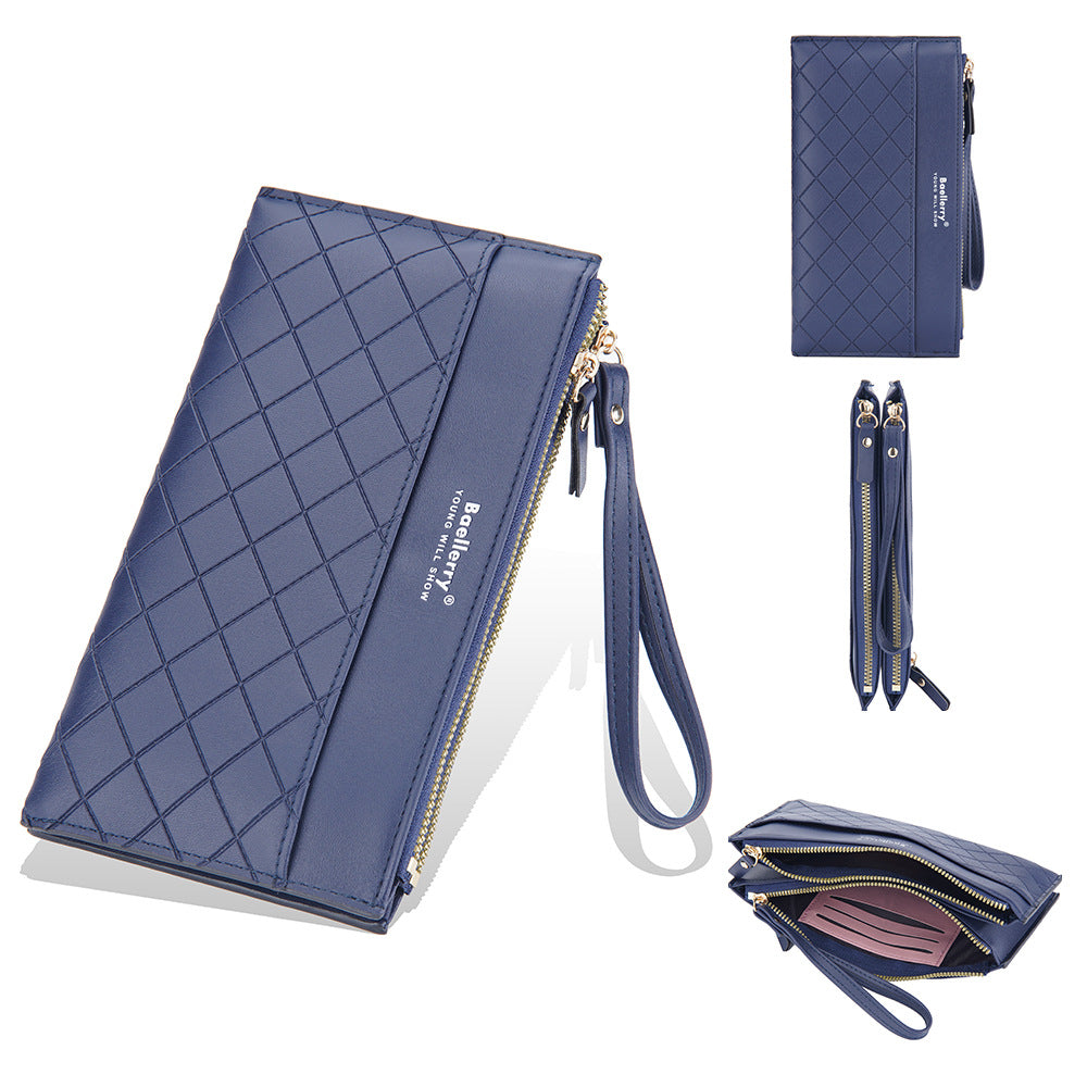 Women's Long Korean Style Versatile Double Zipper Ladies Wallet