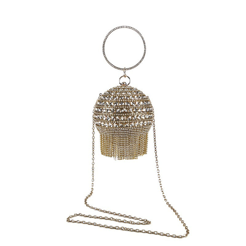 Diamond Tassel Shiny Rhinestone Portable Dinner Evening Bags