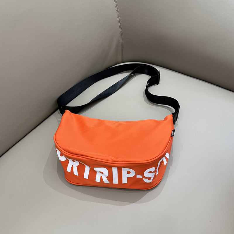 Women's & Men's & Simple Letter Oxford Cloth Large Crossbody Bags