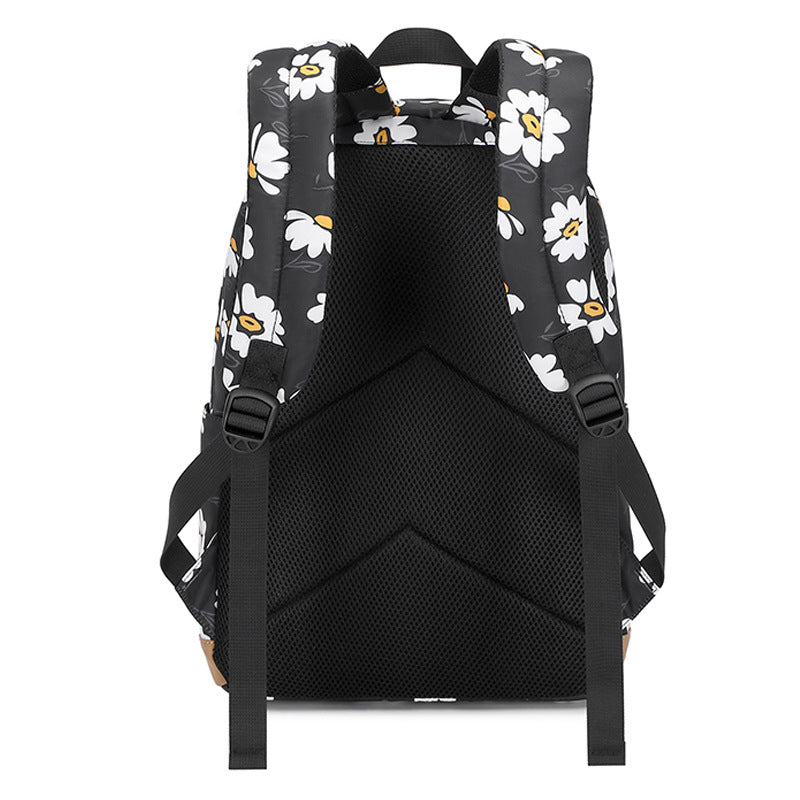 Daisy Printed Female Fresh Large Capacity Backpacks