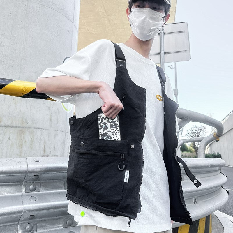 Variable Vest Large Capacity Multifunctional Frock Men's Shoulder Bags