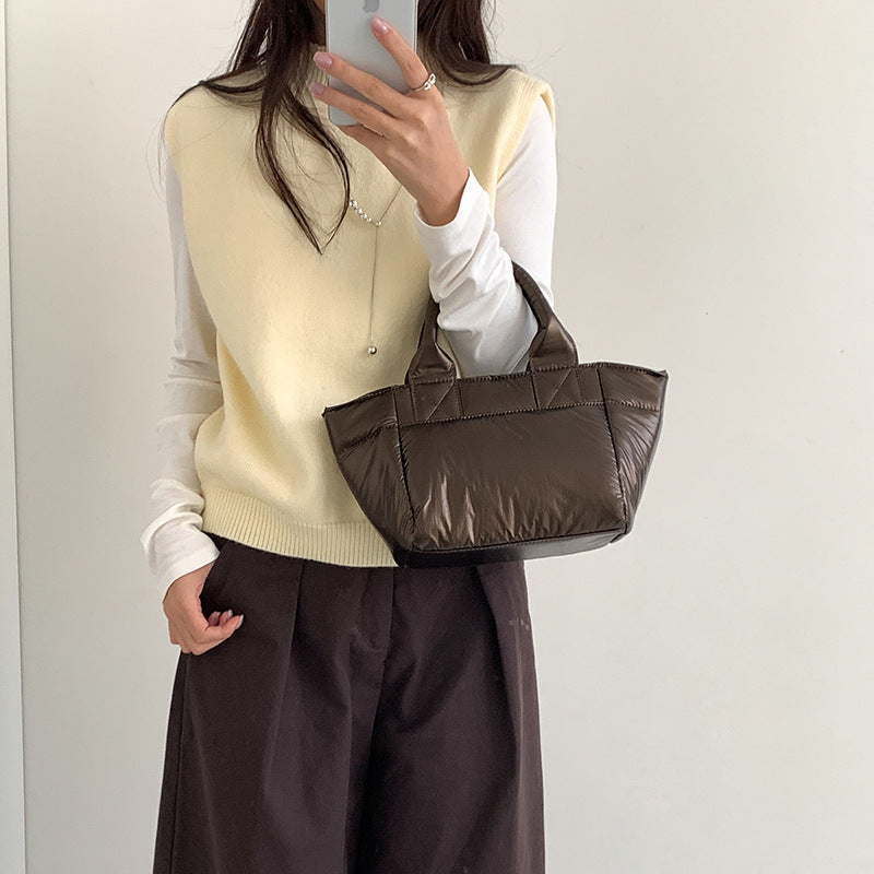 Women's Nylon Quilted Niche Commuter Large Capacity Women's Handbag
