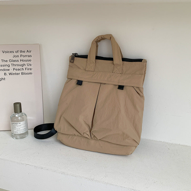 Female Large Capacity Solid Color Niche Shoulder Bags