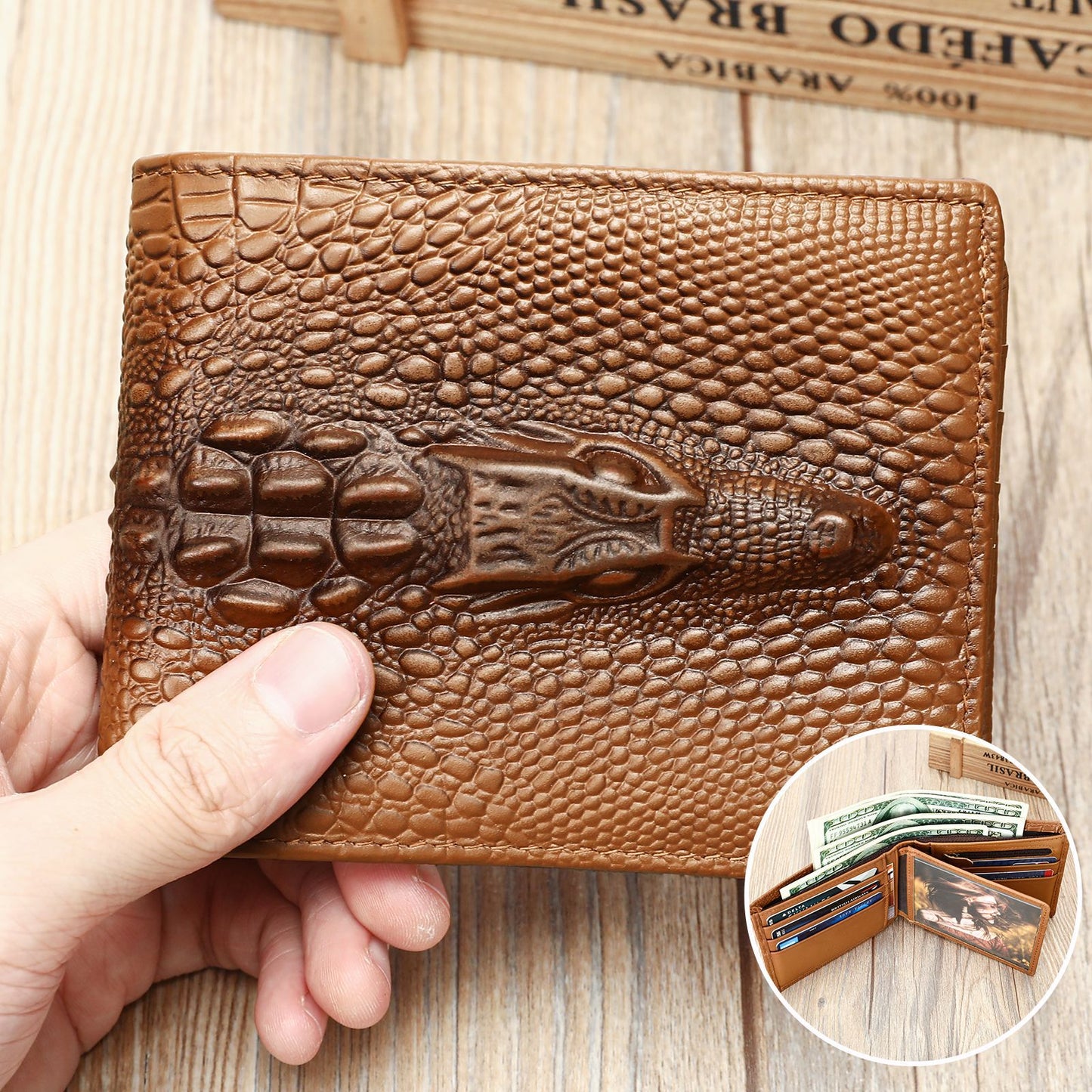Men's Leather For Man High-grade Retro Embossing Men's Wallets
