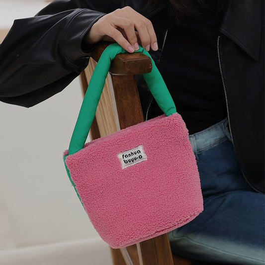 Women's Style Super Hot Niche Plush Warm Handbags