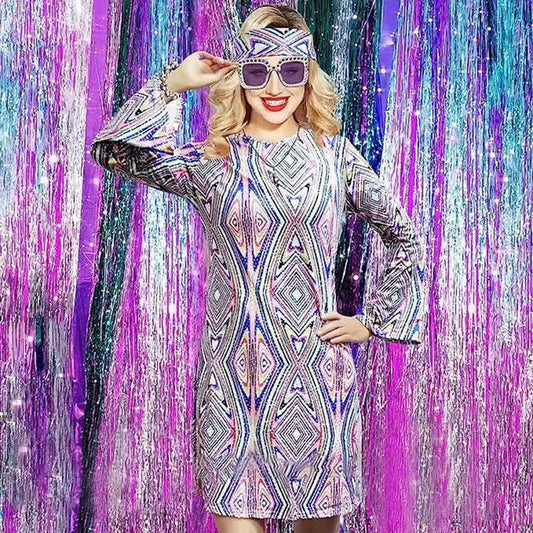 Women's Halloween Autumn Print Dress Generation Hippies Dresses