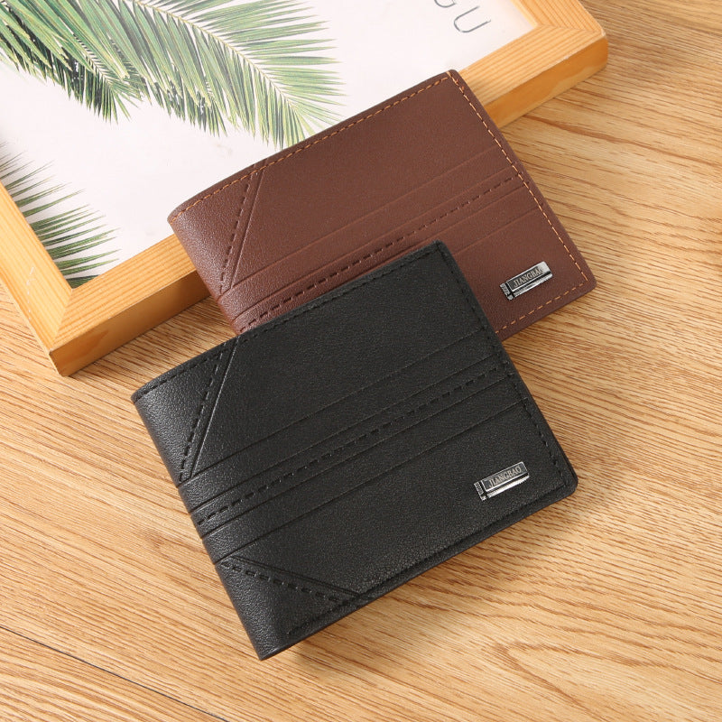 Men's Man's Short Fashion Simple Thin Green Large Men's Wallet