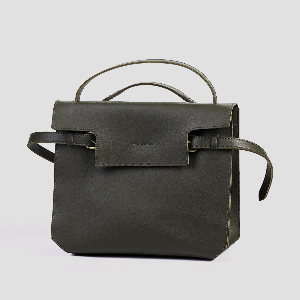 Women's & Men's & Ribbon One Retro Leather Solid Men's Messenger Bags