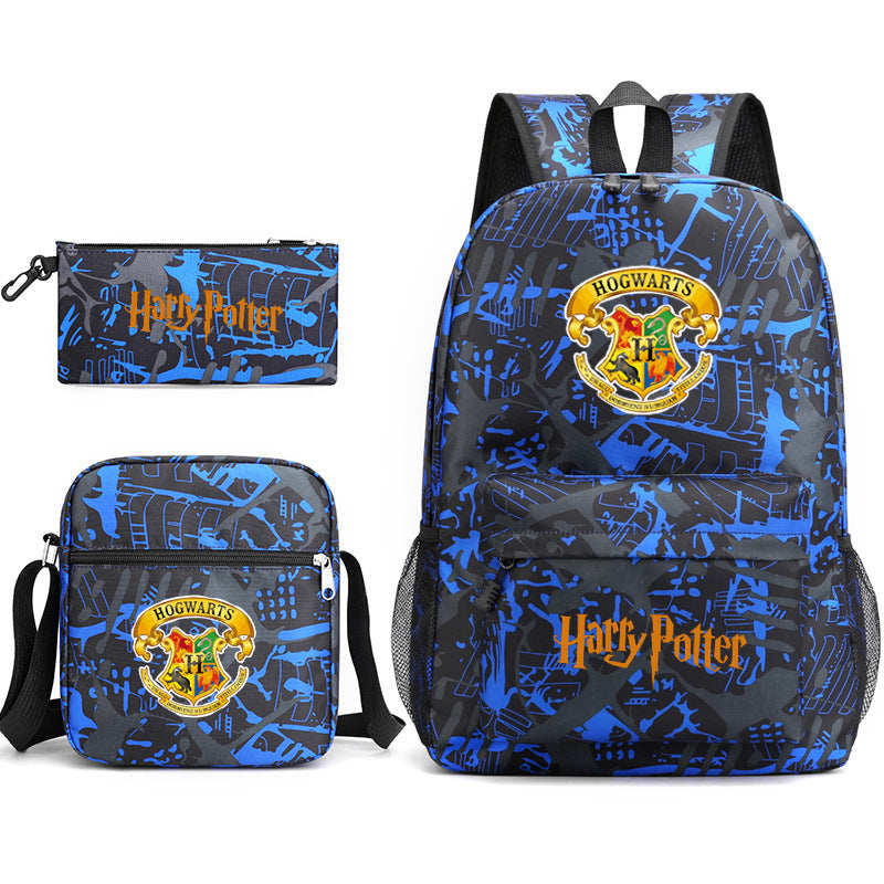 Graceful Harry Potter Pattern Pencil Three-piece Backpacks