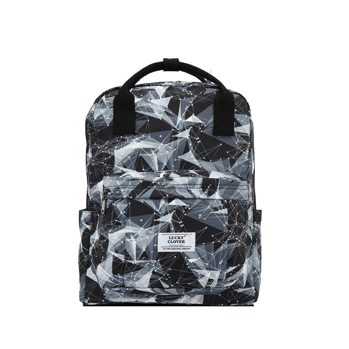 Men's Waterproof Floral Print Fresh Computer Schoolgirl Backpacks