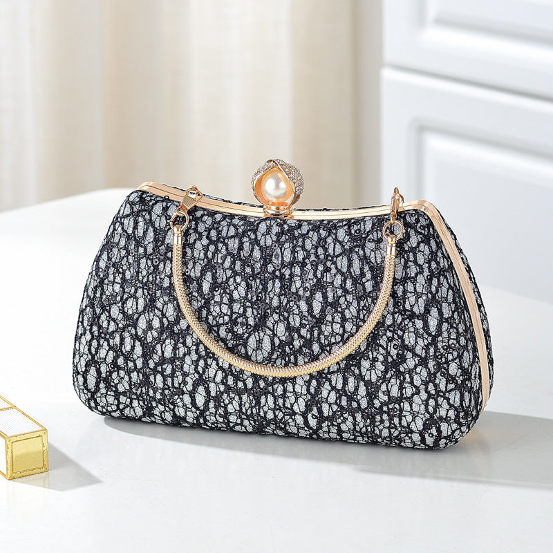 Lace Sequin Ancient Style Hand Cheongsam Handbags