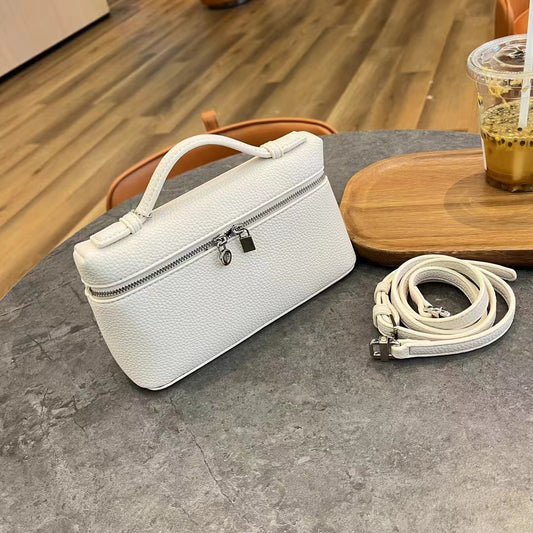 Milk Plain White Rice Box With Strap Handbags