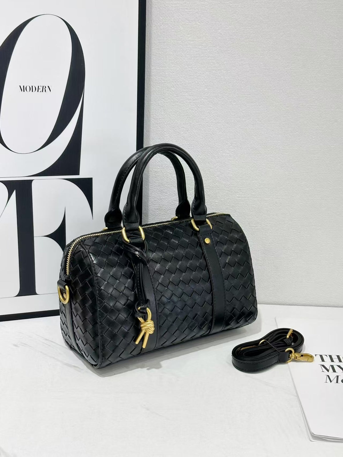 Versatile Women's Large Capacity Hand-woven Business Bags