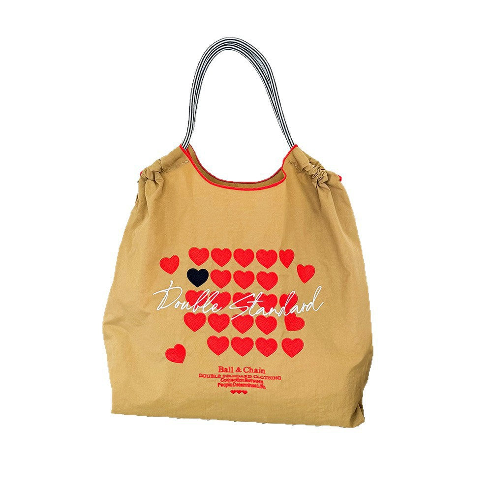Environmental Protection Waterproof Nylon Embroidery Fashion Large Bags