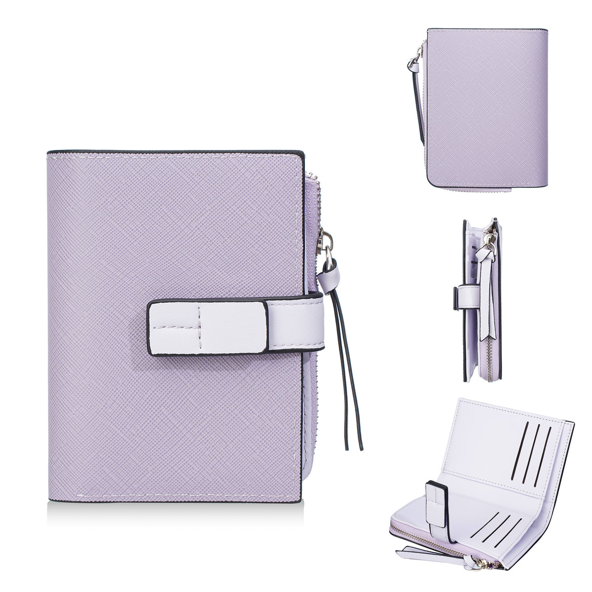 Women's Style Fashion Snap Button Multi Slots Ladies Wallet