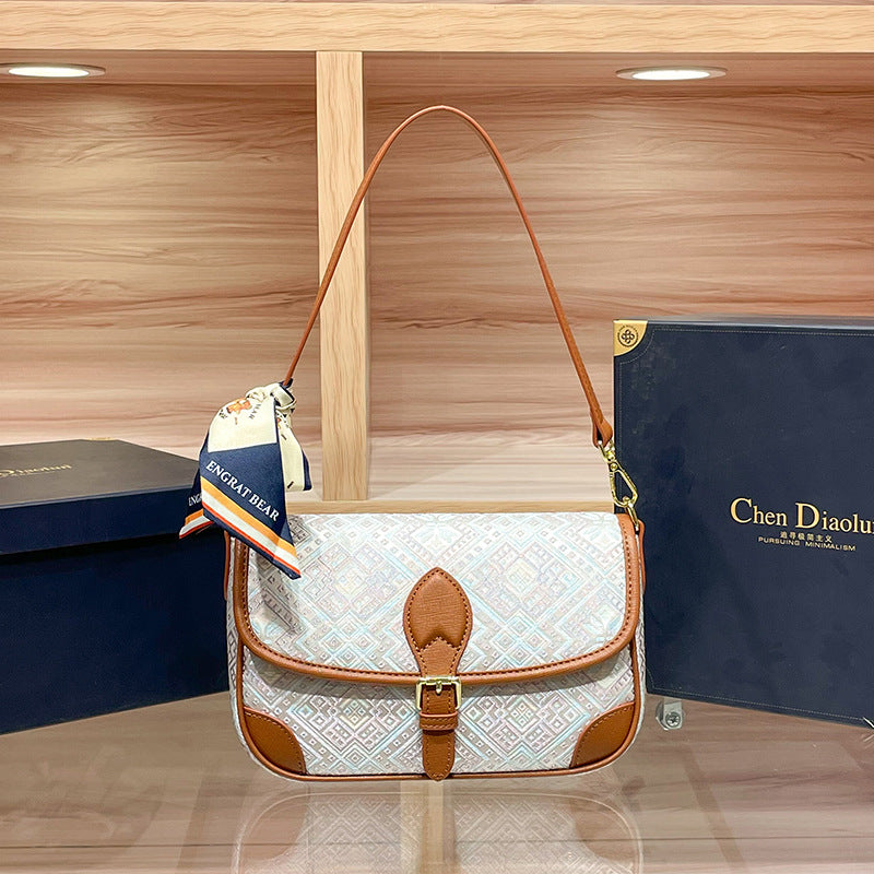 Women's Embroidery Jin French Stick Underarm High-grade Bags