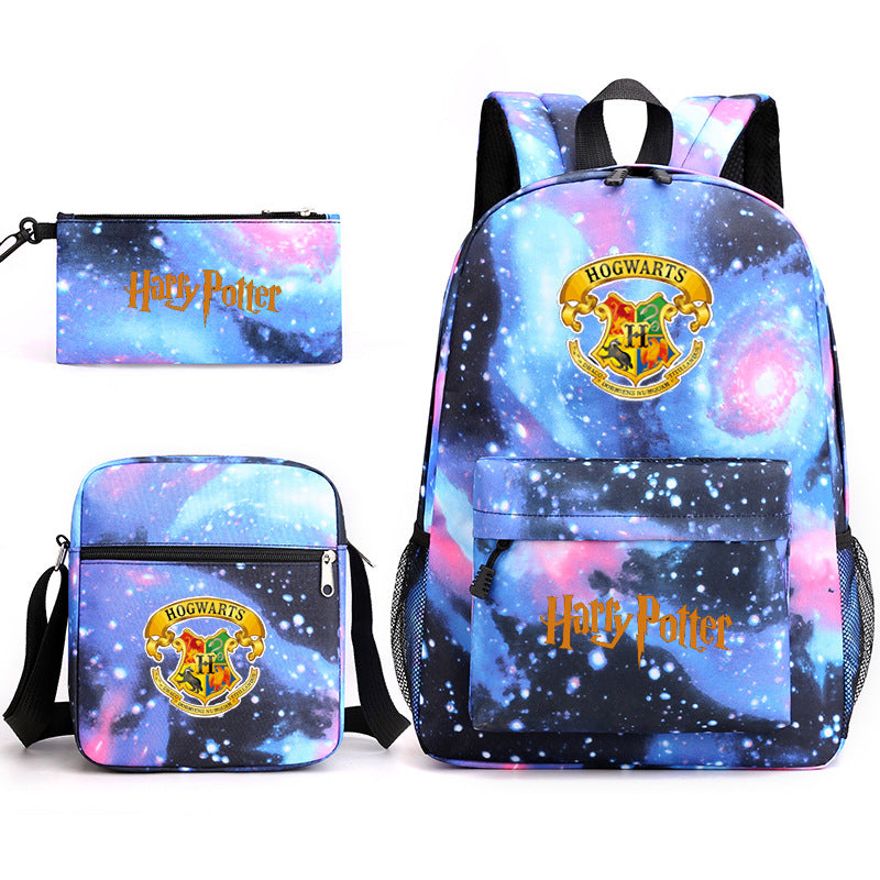 Harry Potter College Badge Pencil Three-piece Backpacks